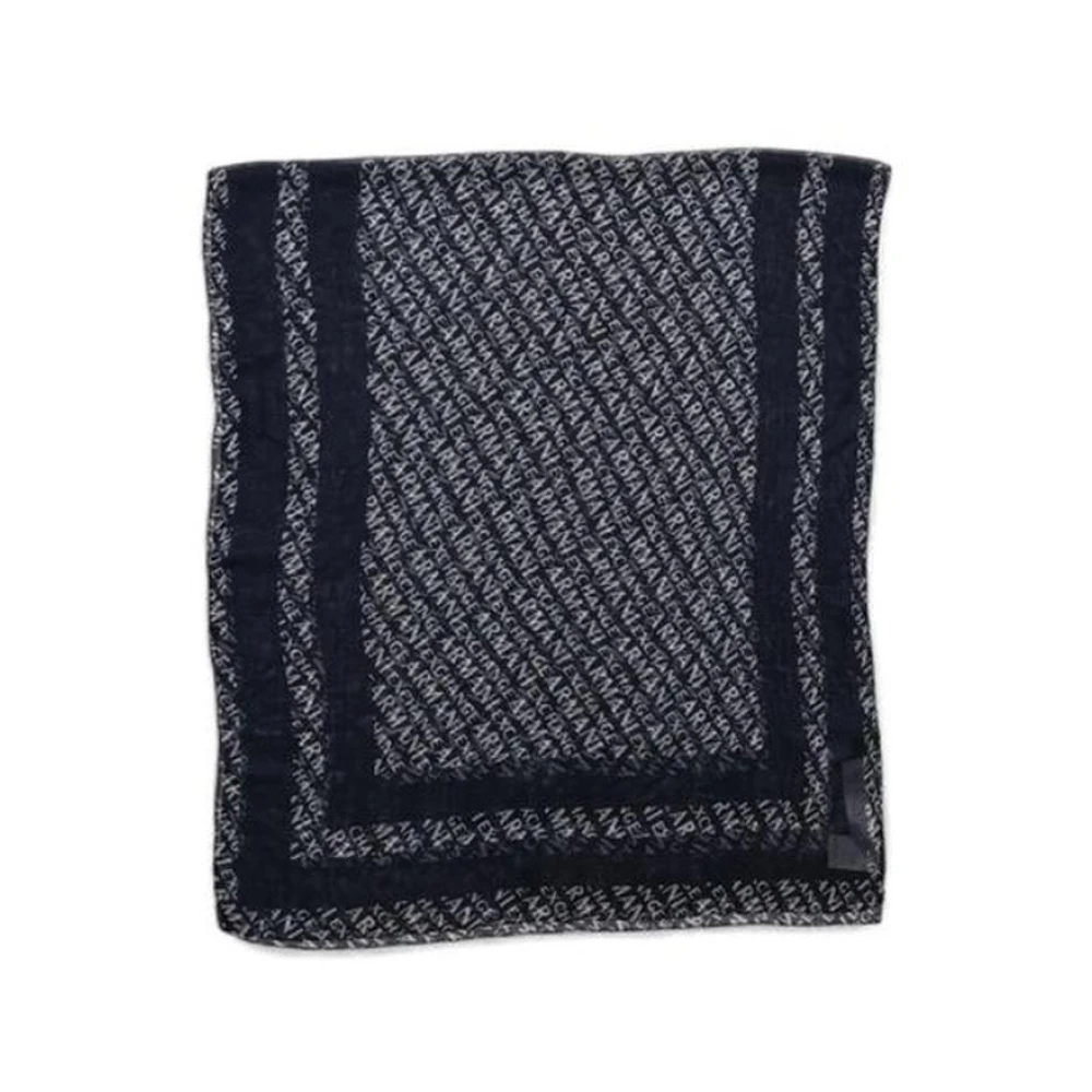 Armani Exchange Blauwe Modal Sjaal met Zachte Textuur Blue Dames