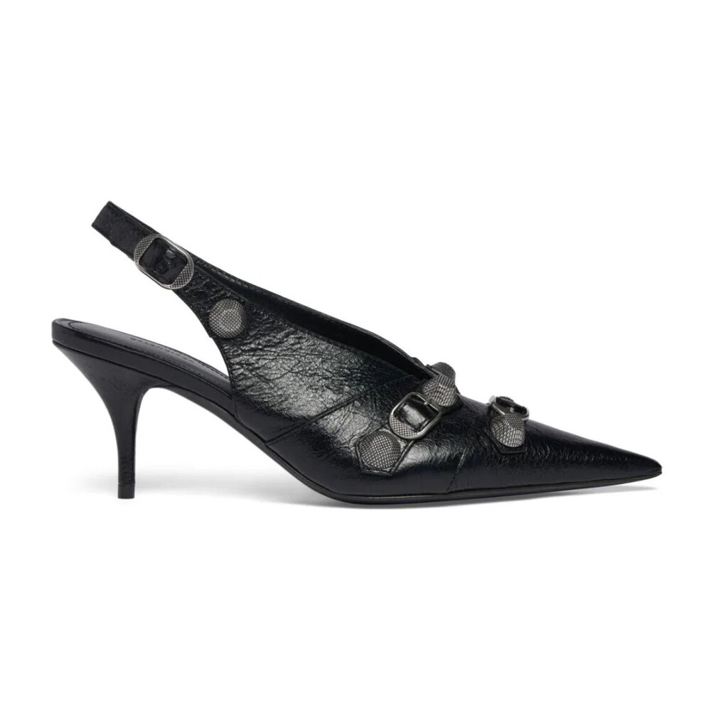 Escarpins Noirs en Cuir avec Bout Pointu Balenciaga Femme Miinto