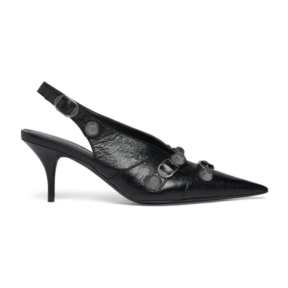 Black Leather Pointed Toe Pumps - Balenciaga - Modalova