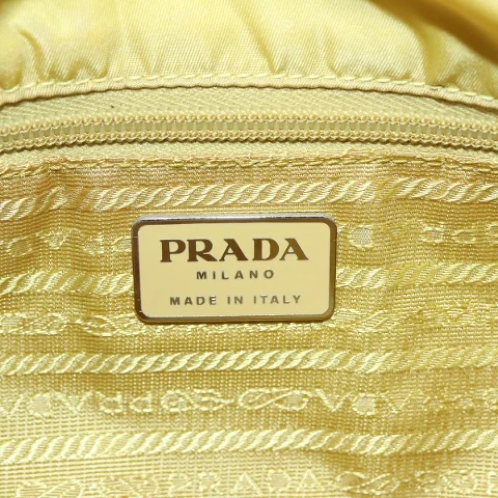 Prada Vintage Pre-owned Fabric prada-bags Yellow Dames