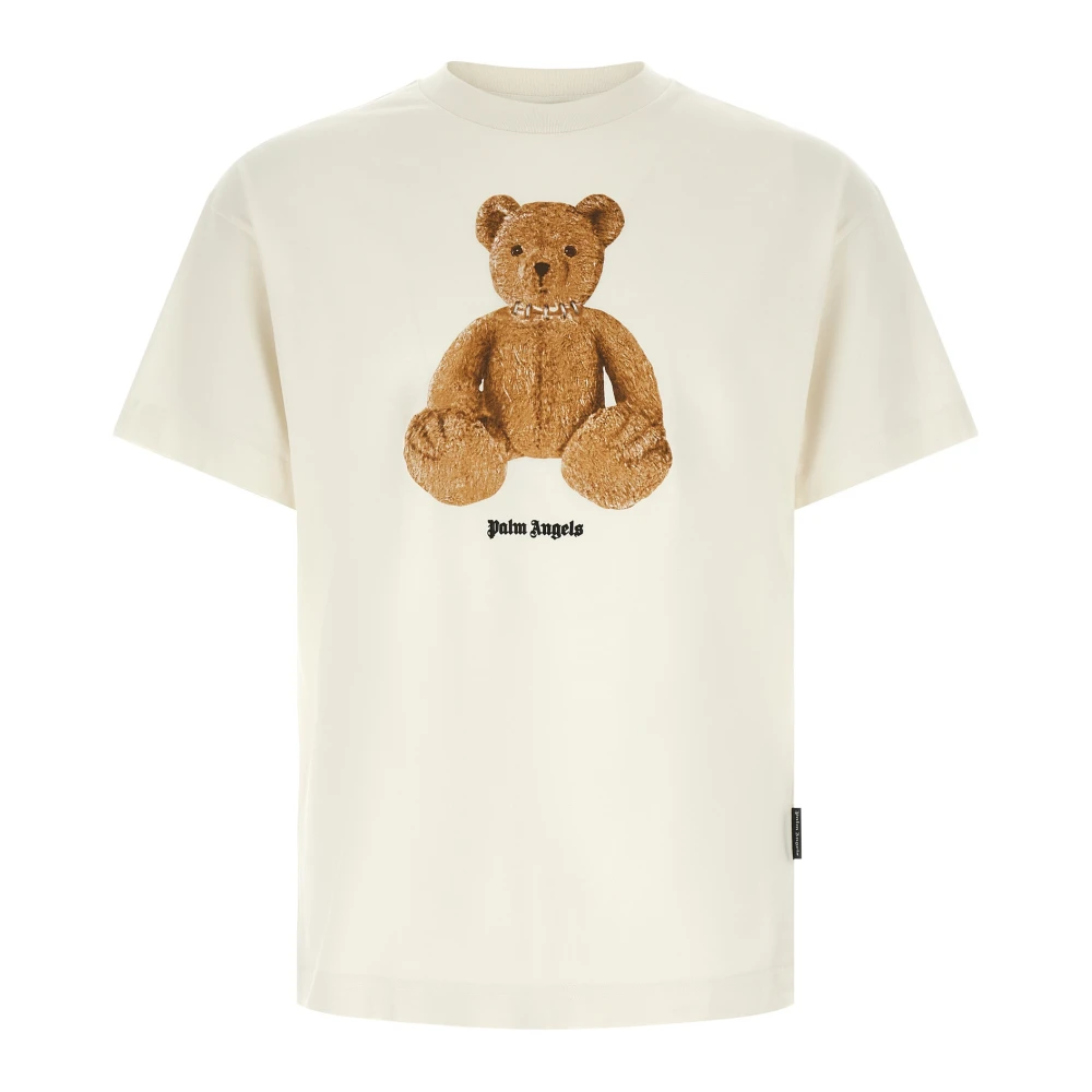 Palm Angels Men's White Bear T-Shirt - T-Shirts - L - Tops