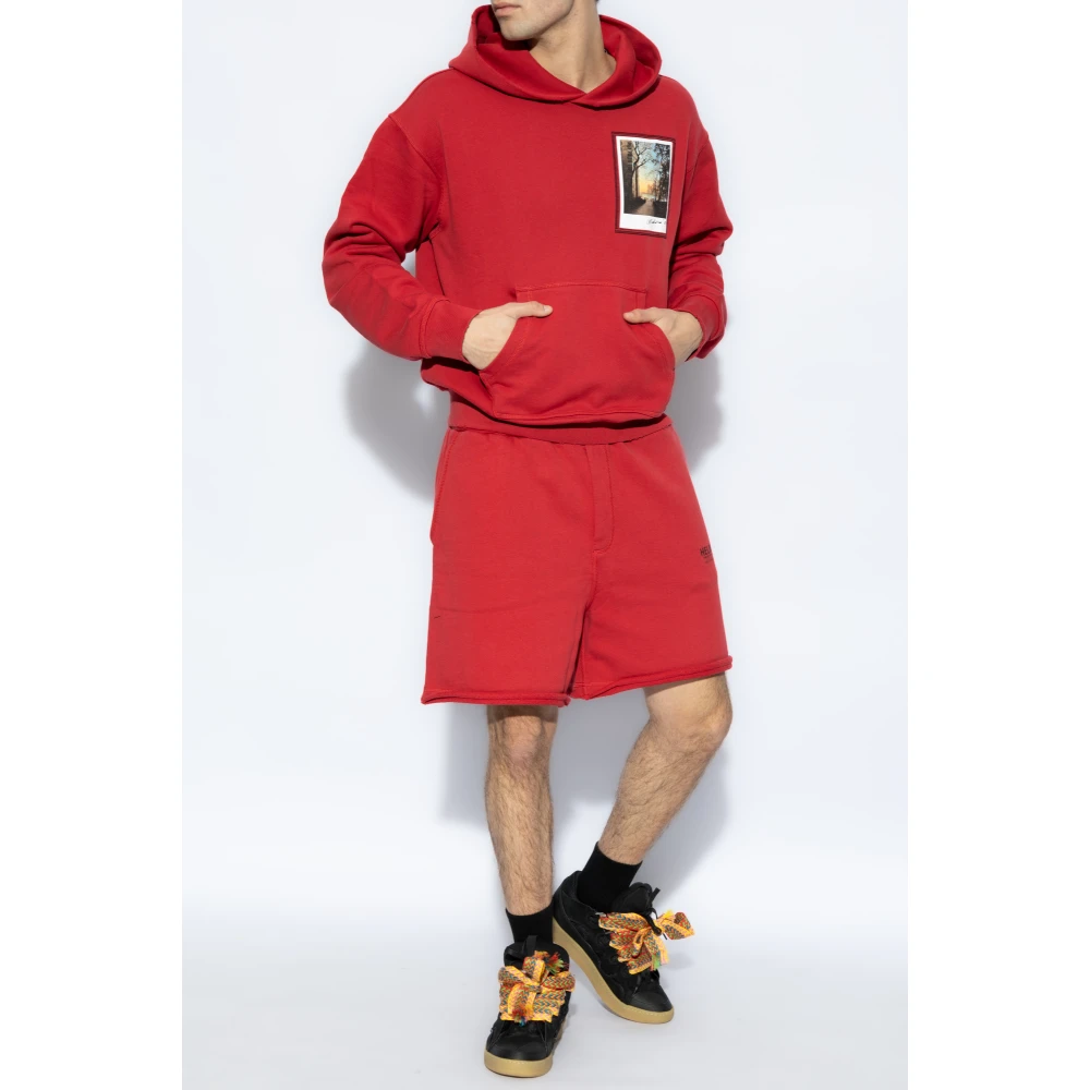 Helmut Lang Gedrukte shorts Red Heren