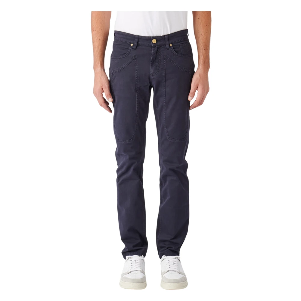 Jeckerson Slim Fit Broek met 5 Zakken Blue Heren