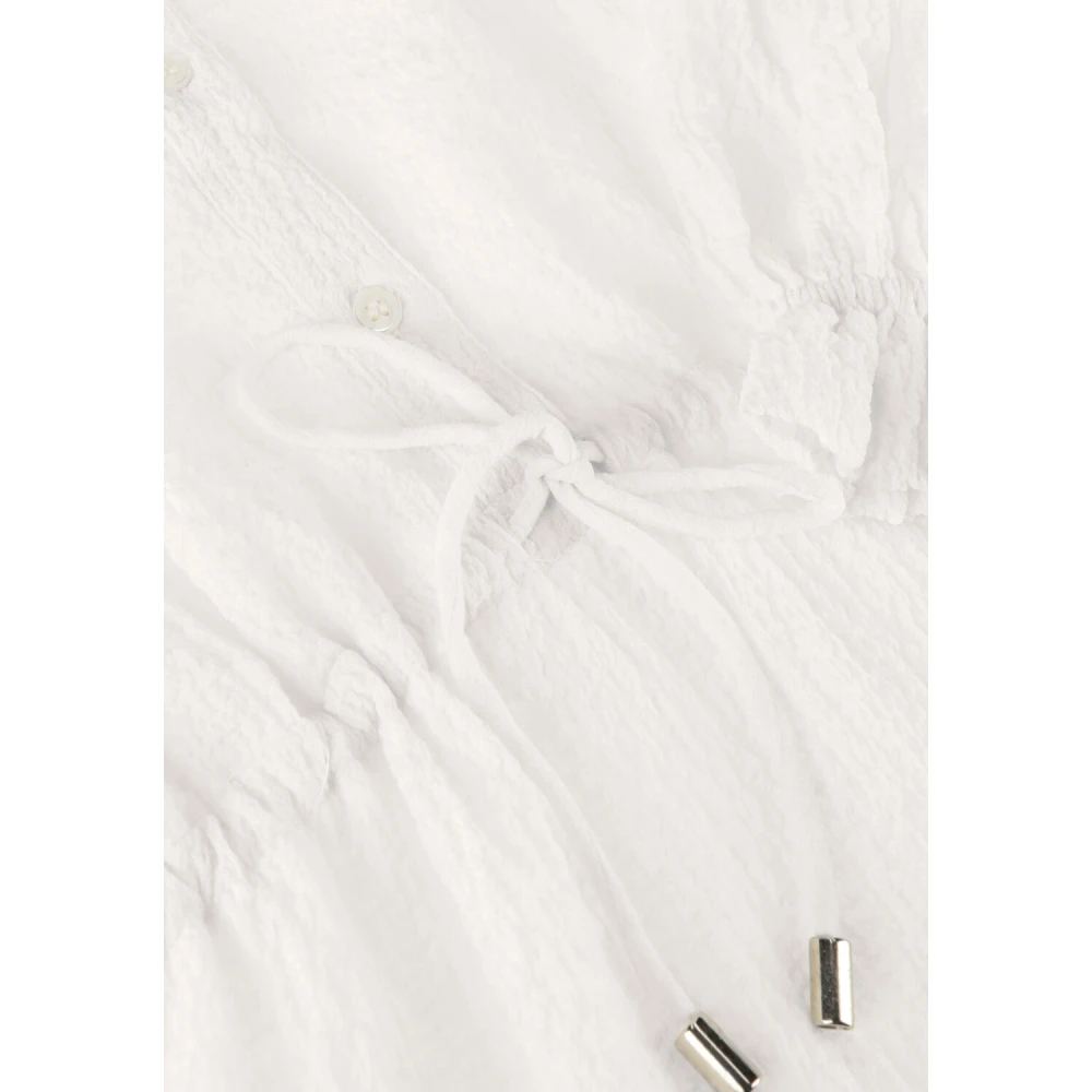 Alix The Label Geweven Gestructureerde Chiffon Jurk Beige Dames