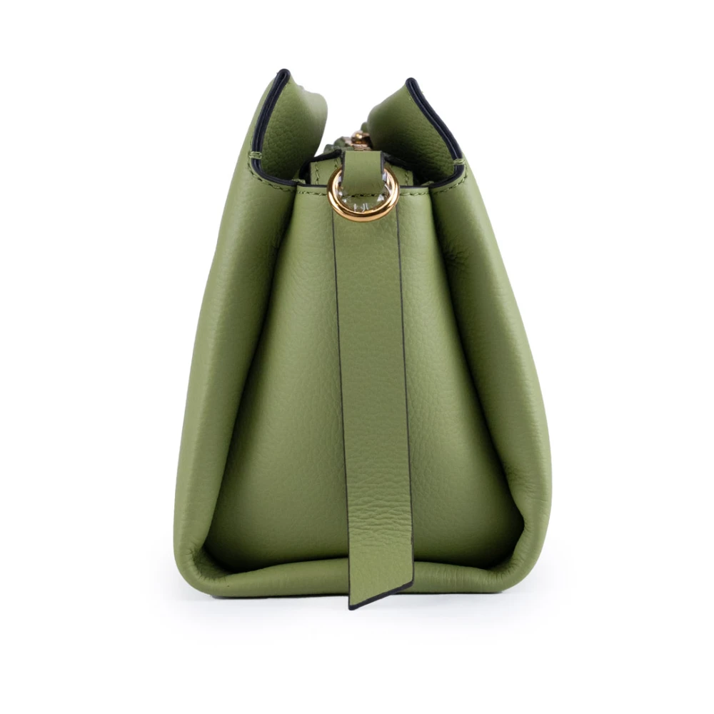 Coccinelle Groene leren handtas met afneembare bandjes Green Dames