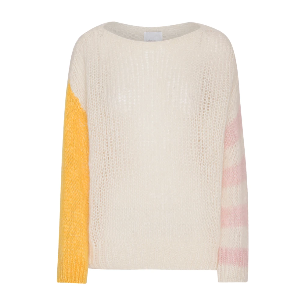 American Dreams Gestreepte Gebreide Trui Oversized Gezellige Look Multicolor Dames