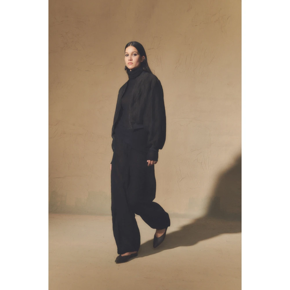 Cortana Maryam zwarte broek van zuivere wol Black Dames