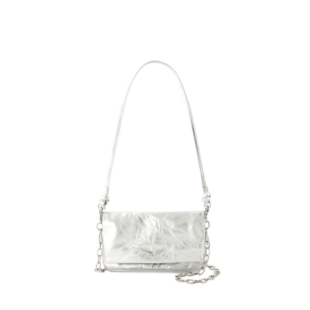 Zilveren Leren Crossbody Tas Zadig Voltaire Schoudertassen