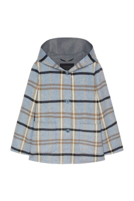short-double-check-fabric-coat-with-hood