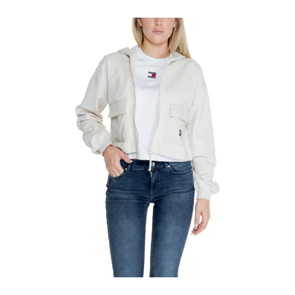 Tommy Jeans Katoenen Crewneck Sweater Beige Heren