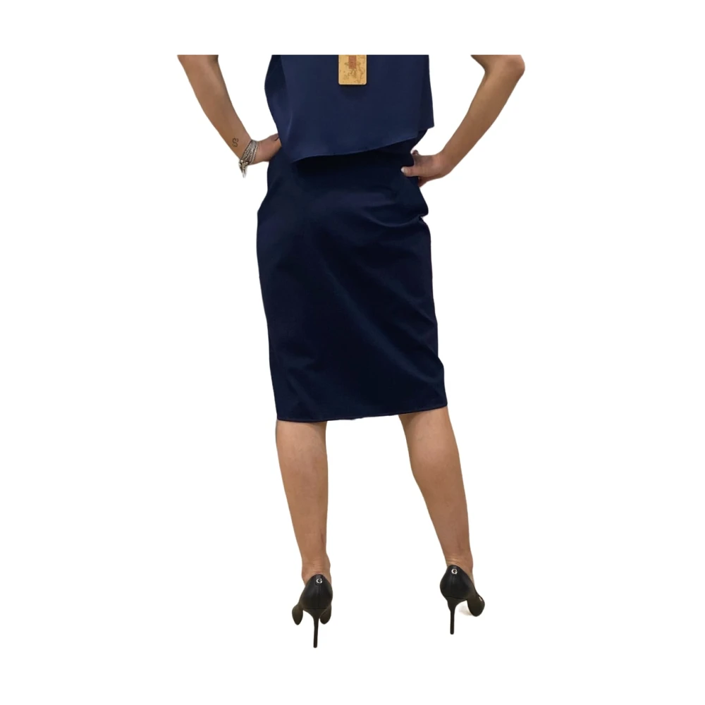 Alviero Martini 1a Classe Knielange Rok met Uniek Design Blue Dames