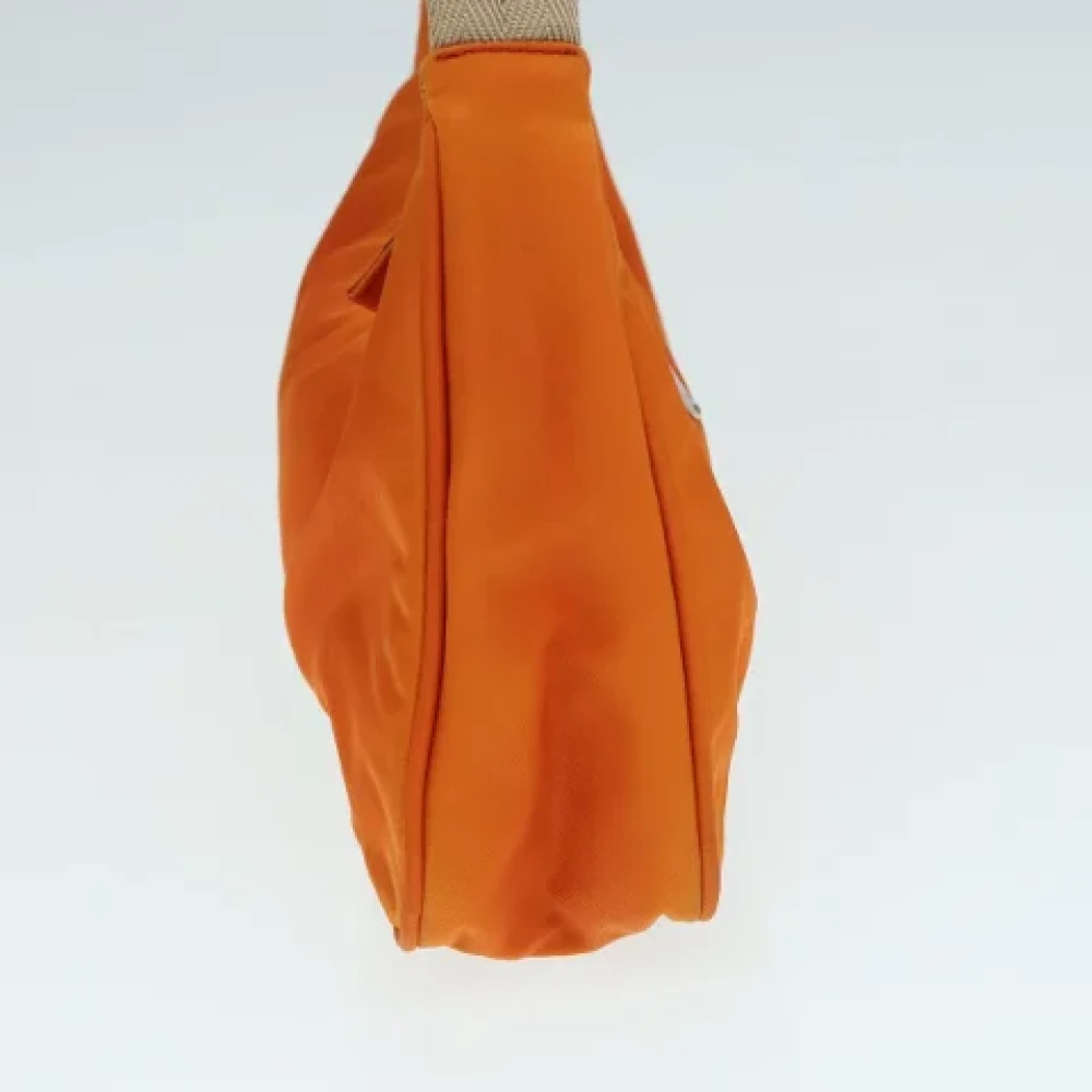 Prada Vintage Pre-owned Nylon handbags Orange Dames