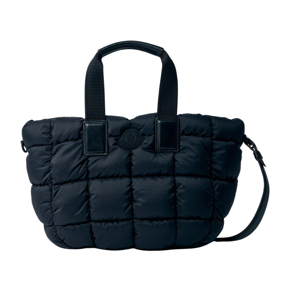 Moncler Waterafstotende Tote Tas met Leren Accenten Black Dames