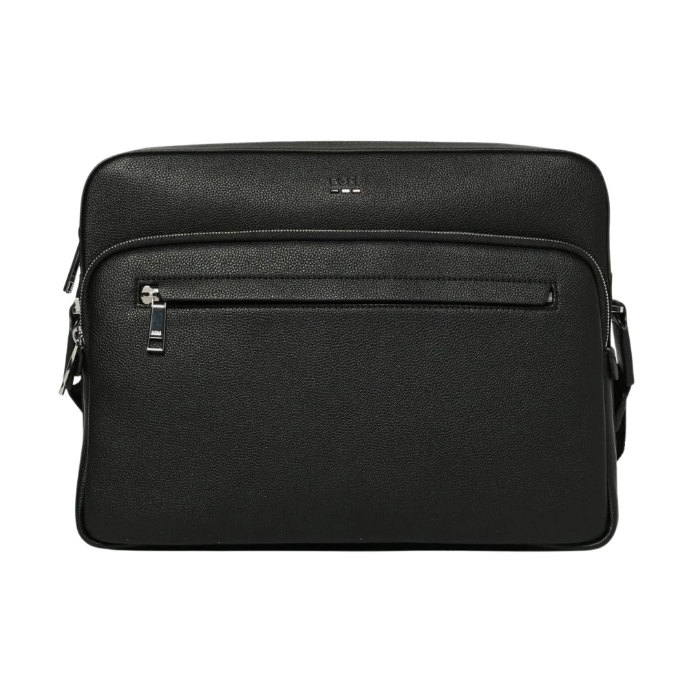Hugo Herr Svart Väskor One Size, Läder, Reporter Bag