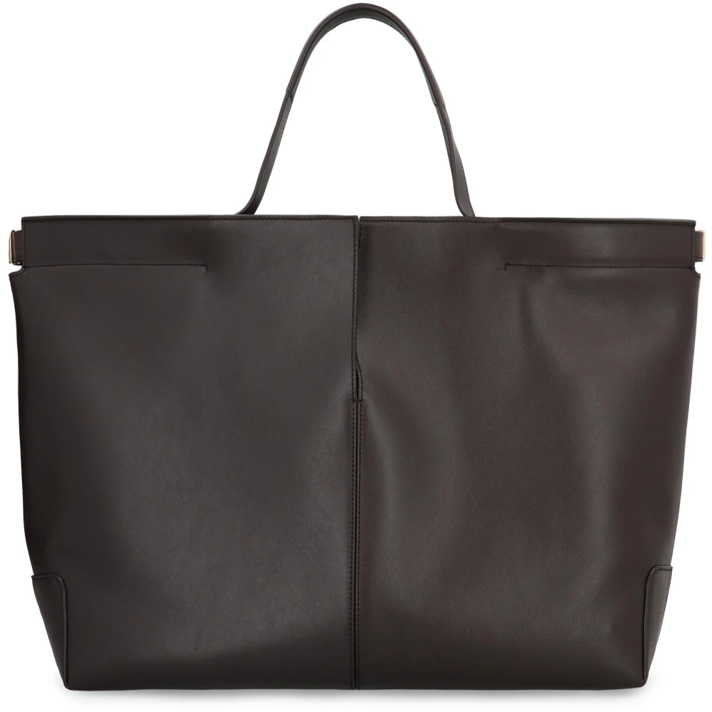 TOD'S Leren Tote Tas met Afneembare Zak Brown Dames