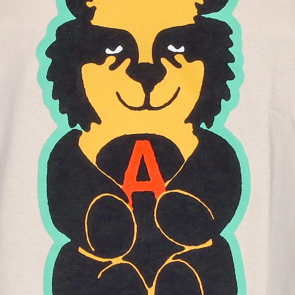 Obey Klassieke Teddy Cream Tee met Print Beige Heren