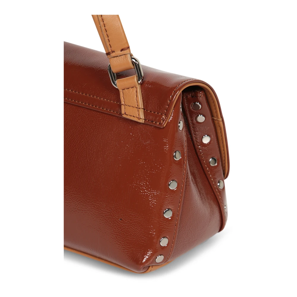 Zanellato Verstelbare leren tas met metalen details Brown Dames