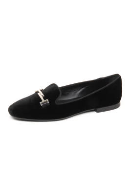 Sammet Ballerina Platta Skor