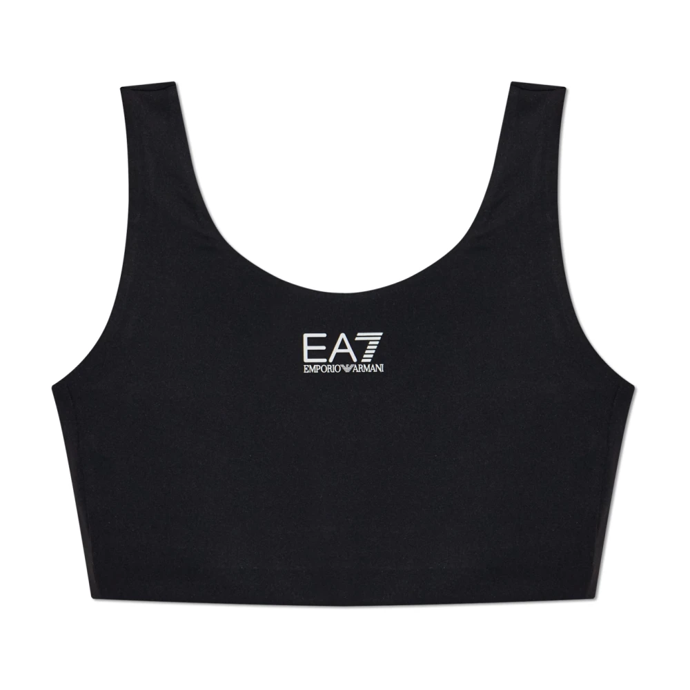 Emporio Armani Ea7 Mujer Negro - Top De Entrenamiento Corto - Sport - Xs