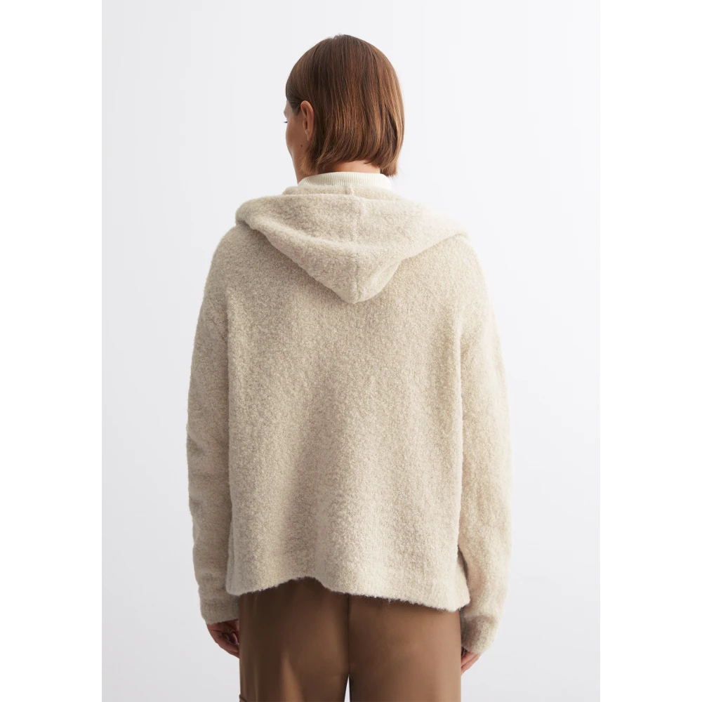 Marc O'Polo Bouclé hoodie vest los Black Dames
