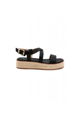 Lynn Läder Platform Espadrillesandal