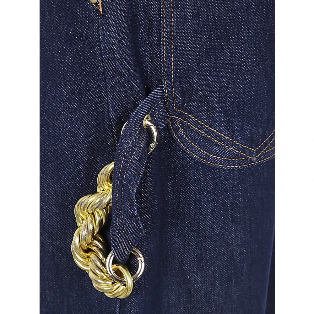 Darkpark Ketting Versierde Timmerman Denim Jeans Blue Dames