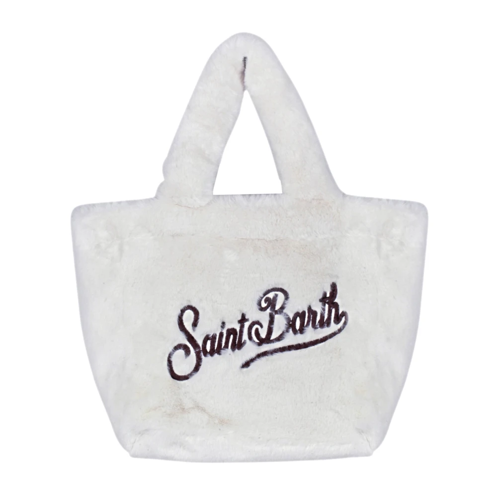 MC2 Saint Barth Zachte faux fur medium handtas White Dames