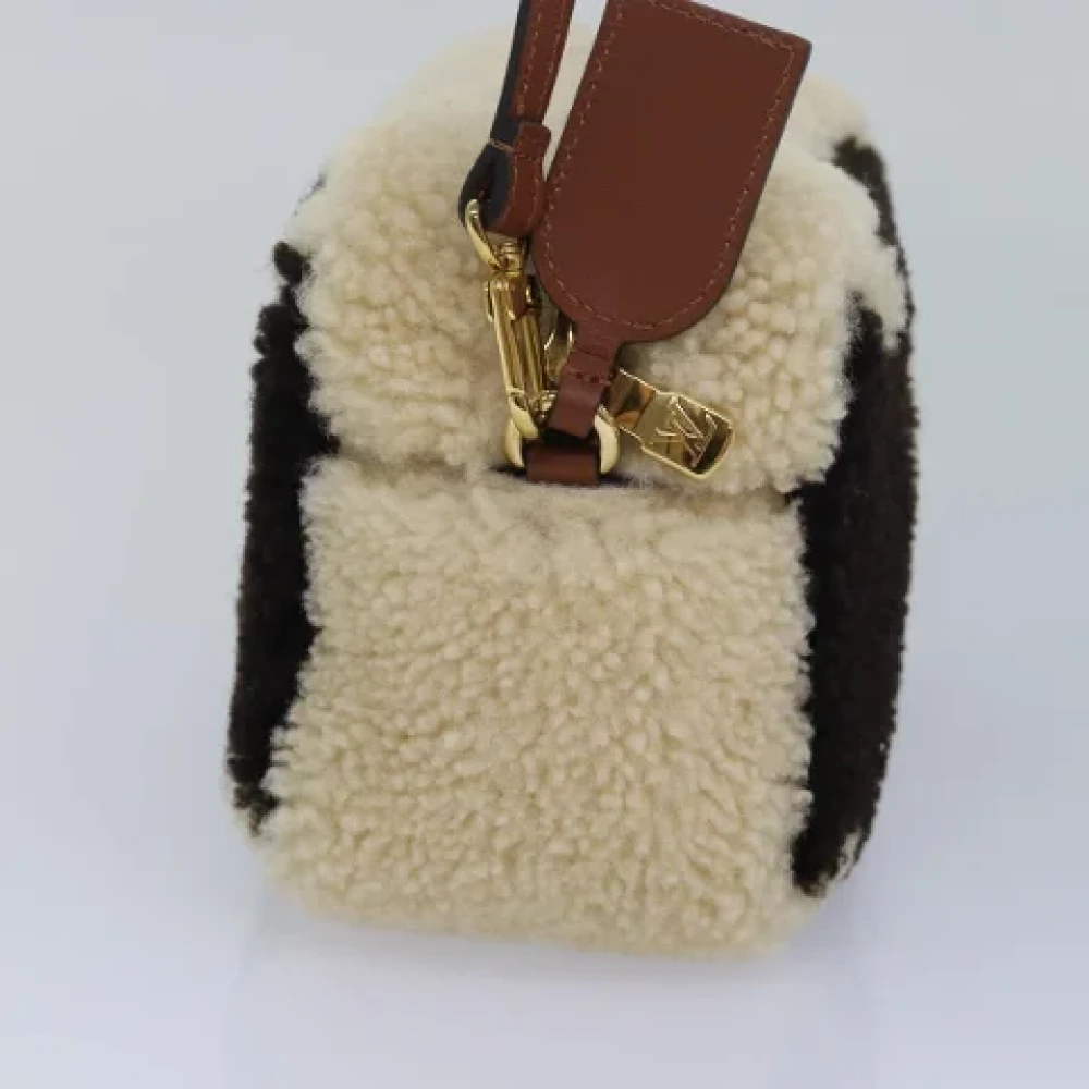 Louis Vuitton Vintage Pre-owned Wool louis-vuitton-bags Beige Dames