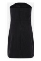 black-and-silver-striped-twill-dress