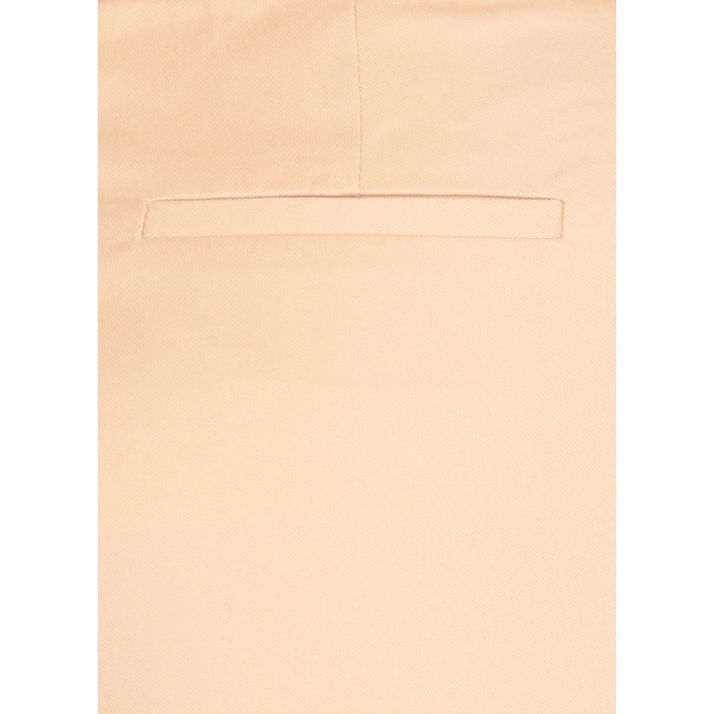 Fabiana Filippi Beige Katoenen Broek met Zijdetails Beige Dames