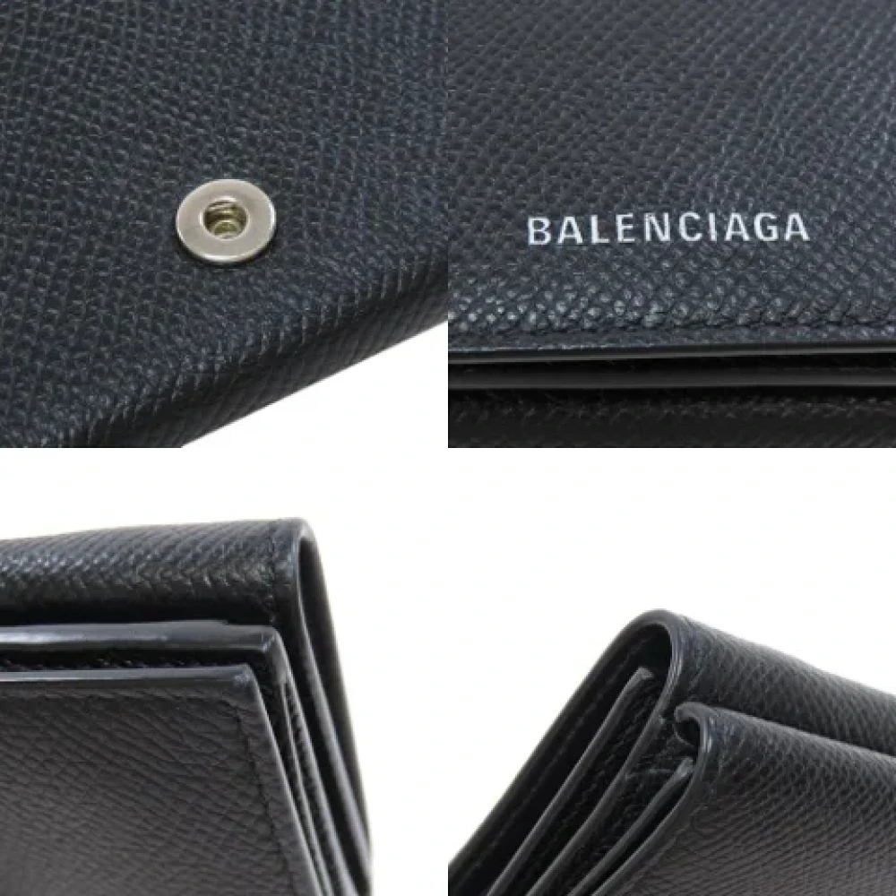 Balenciaga Vintage Pre-owned Leather wallets Black Dames