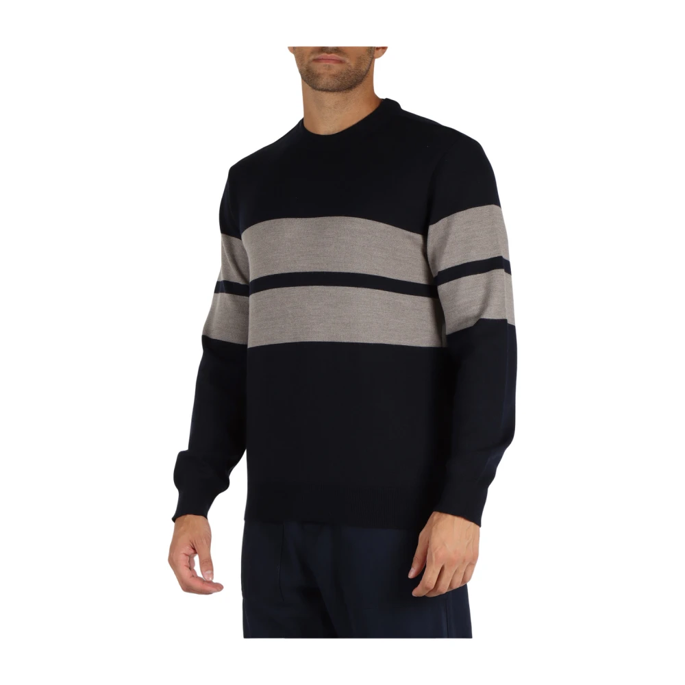PAUL & SHARK Wollen Crewneck Trui Blue Heren