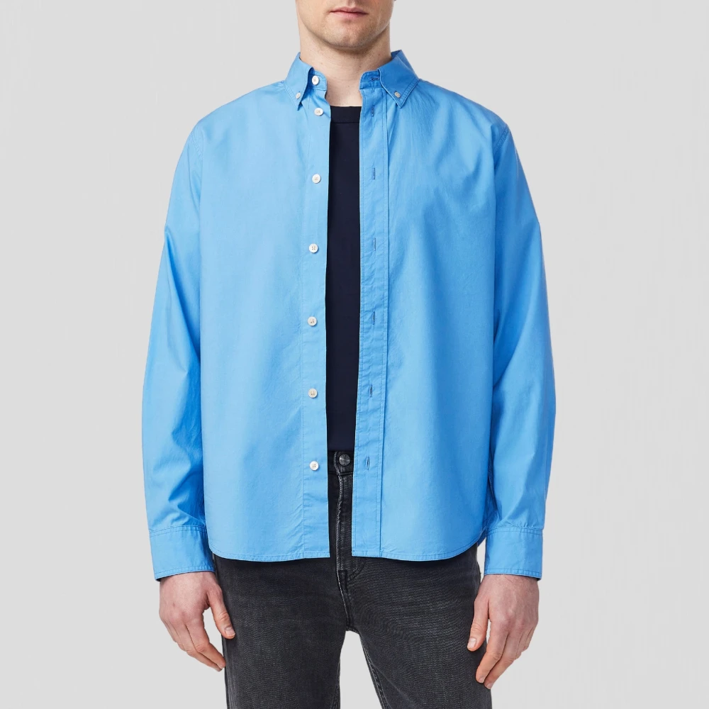 Nn07 Blauwe Jasper Button-Down Overhemd Blue Heren