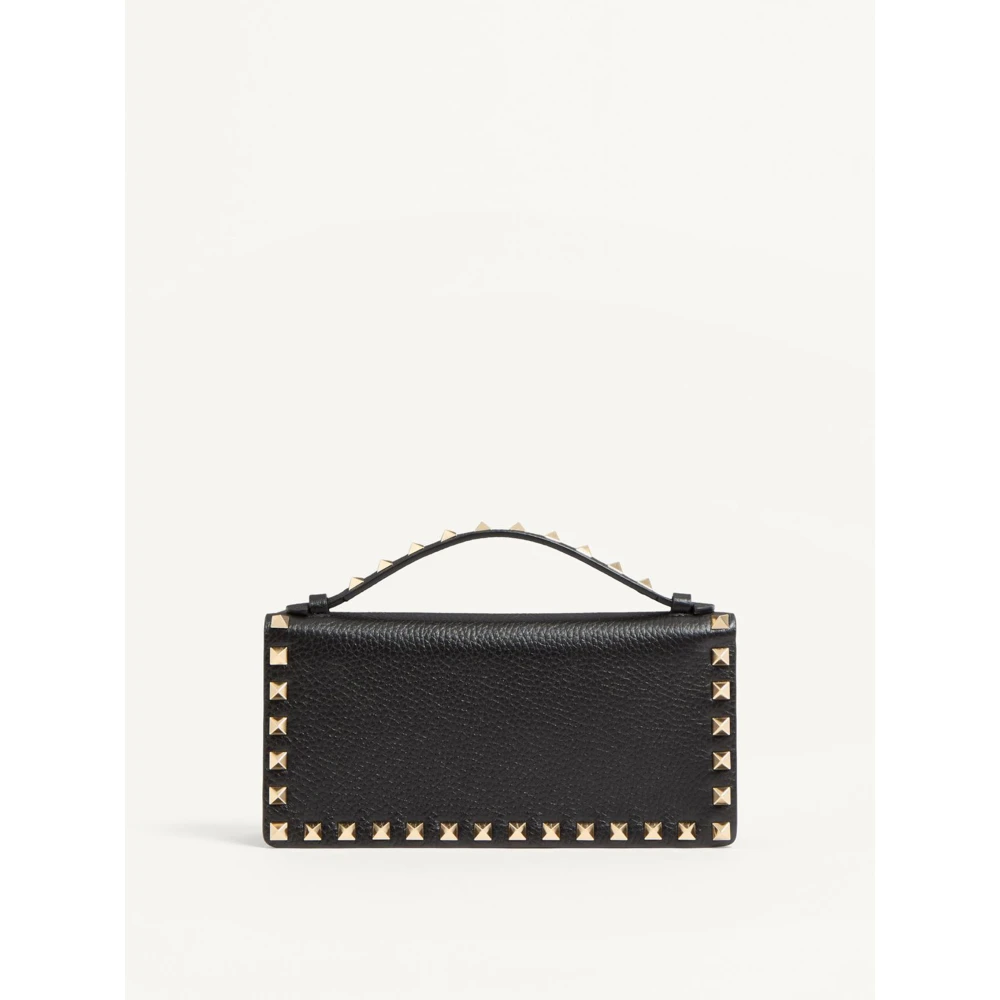 Valentino Garavani Studded Zwarte Leren Crossbody Tas Black Dames