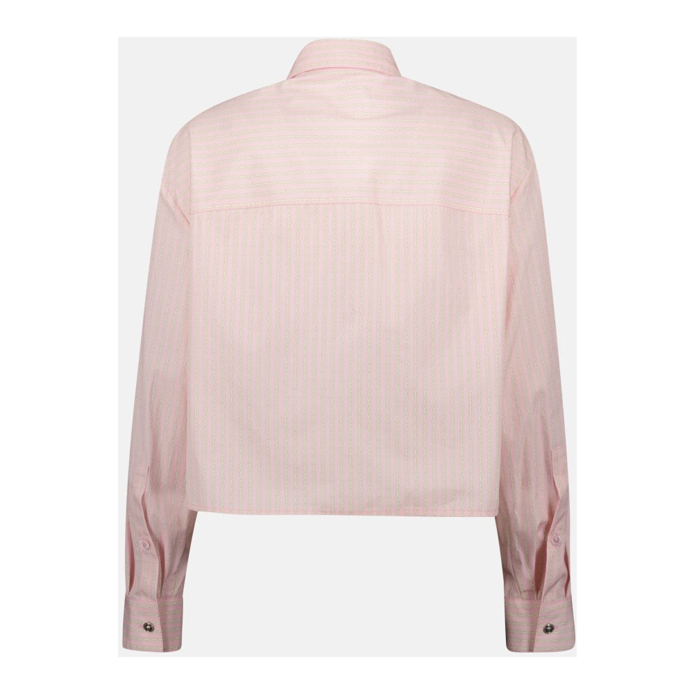 Versace Kettingprint Lange Mouw Shirt Pink Dames