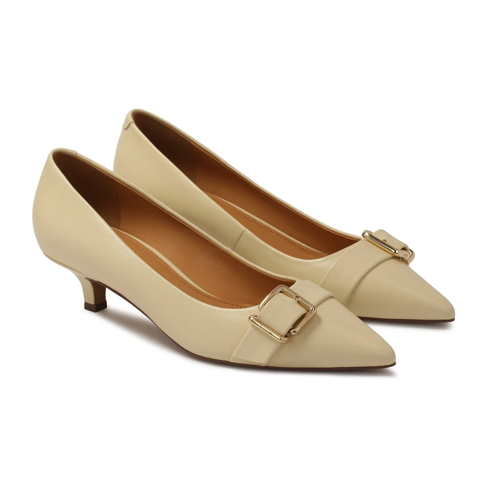Kazar Lage leren pumps met gesp