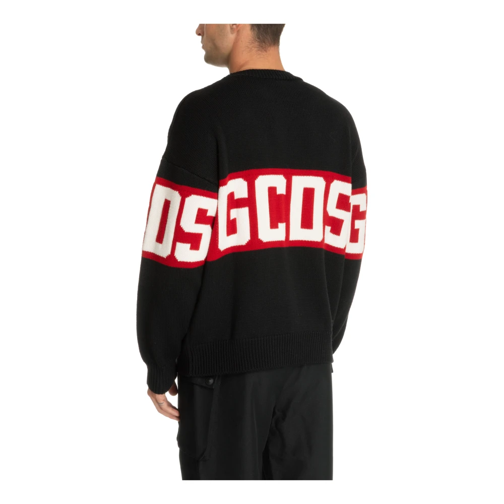 Gcds Multikleur Logo Sweater Black Heren