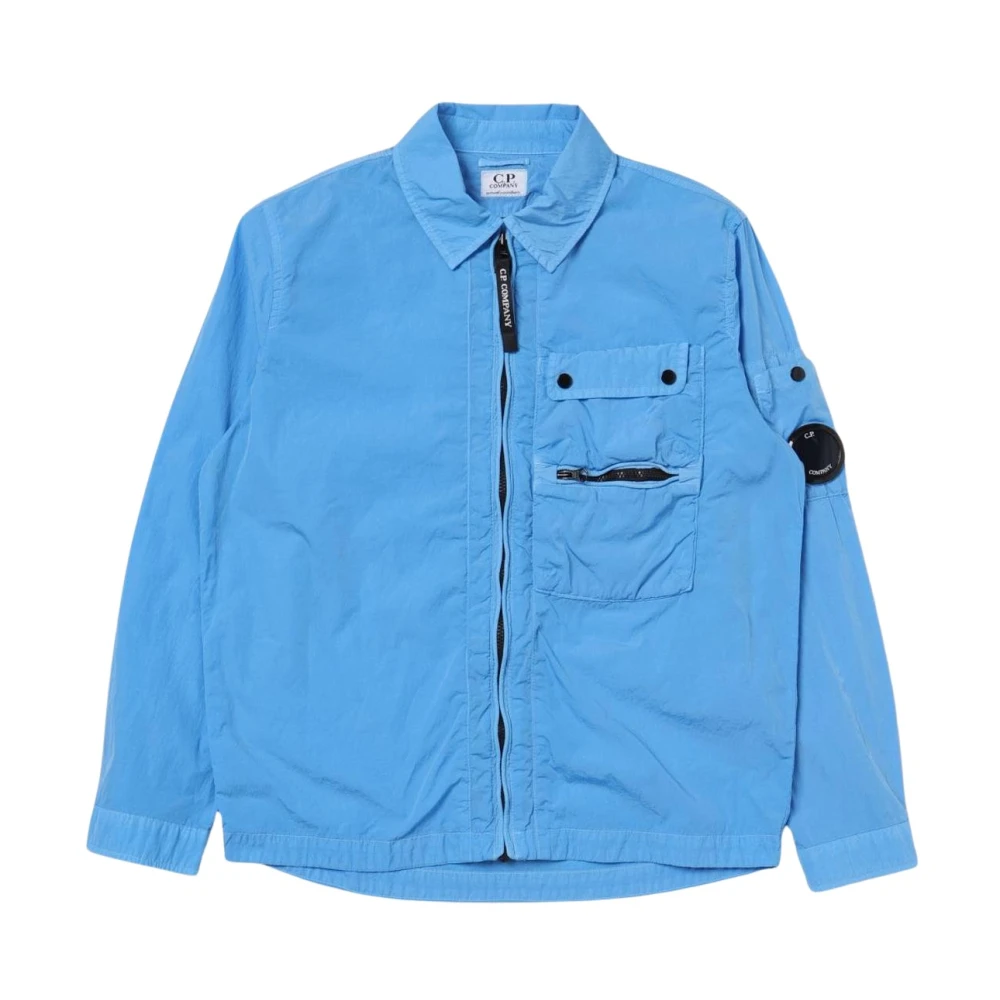 C.p. Company Boys Blue Light Jackets,, Zipup Jacket Lightweight Size 10 Y