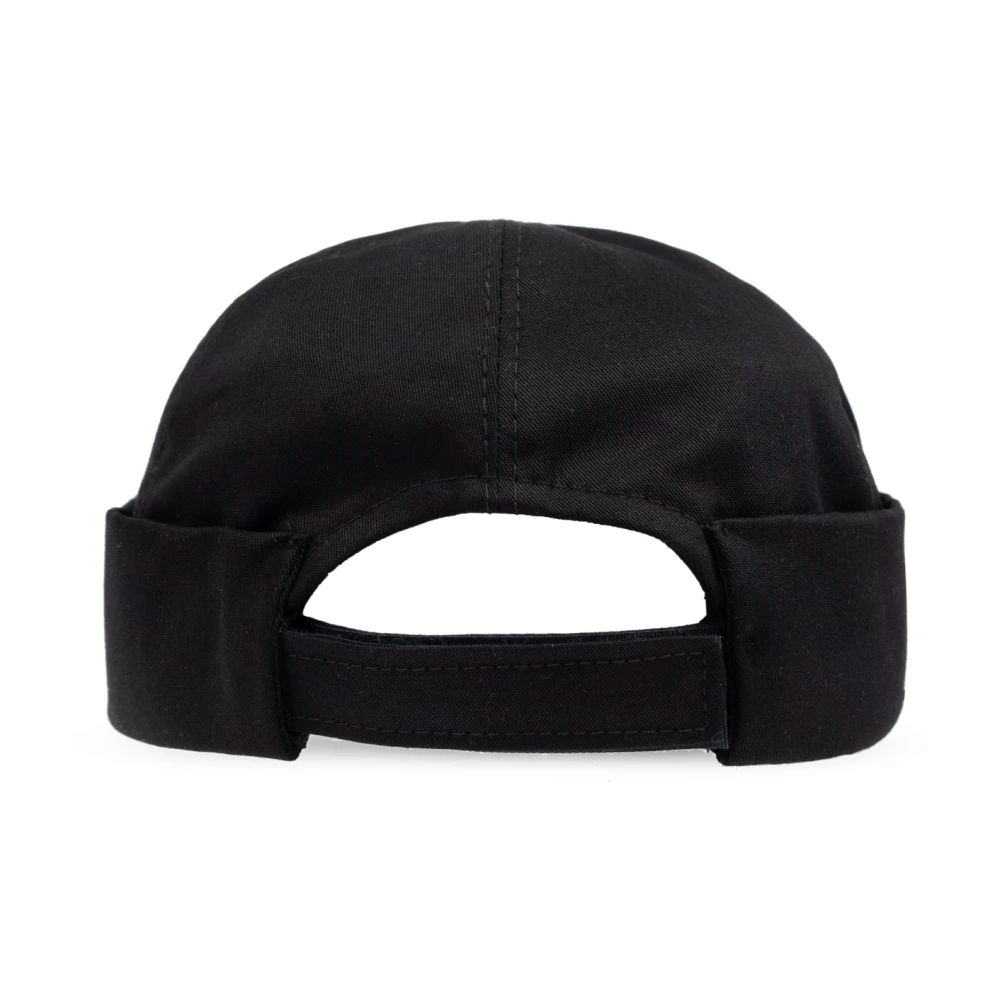 Moschino Katoenen pet met logopatch Black Unisex