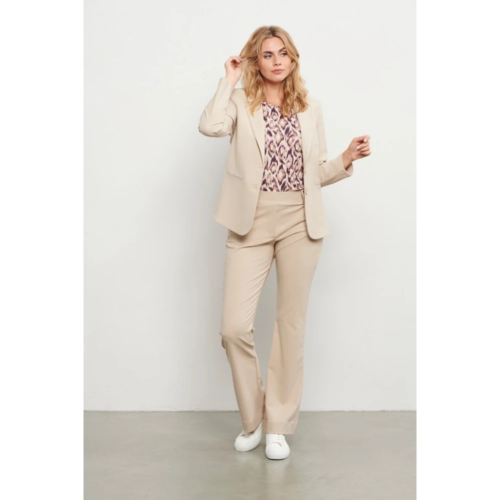 &Co Woman Blazer dames stijlvol en elegant Beige Dames