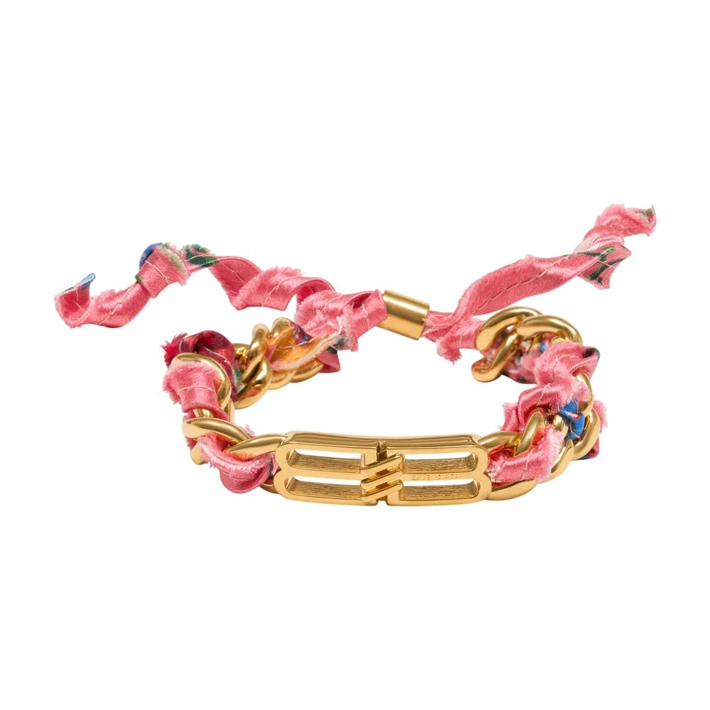 Balenciaga Women's Yellow Bb Icon Ribbon Bracelet