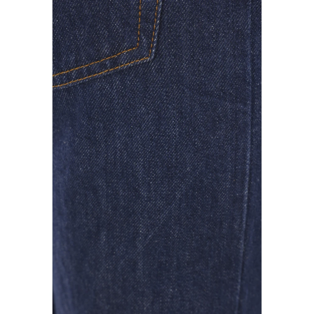 Gucci Blauwe Tapered Jeans met GG Inzet Blue Heren