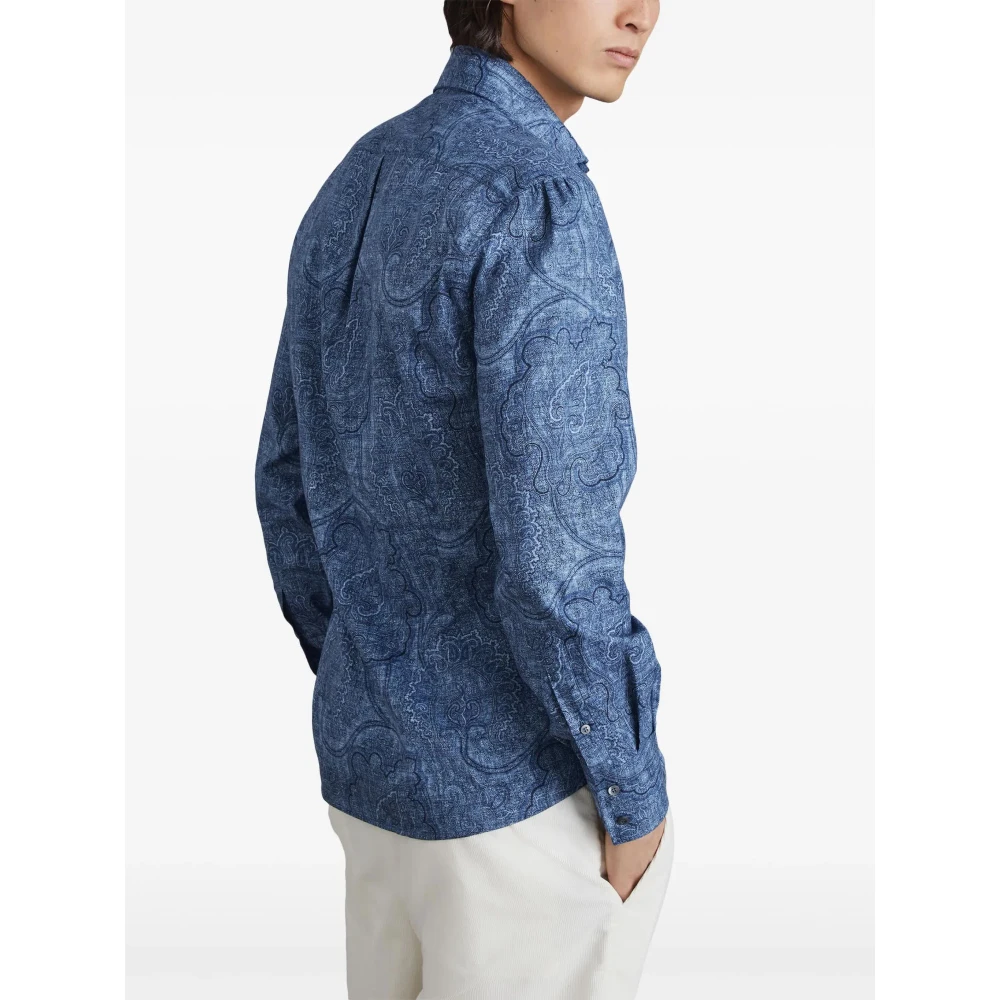 BRUNELLO CUCINELLI Stijlvolle Shirt C001 Blue Heren
