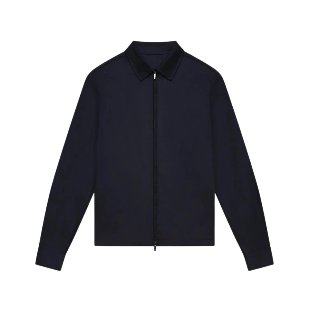 Valenza Mannelijk Blauw Jassen Heren, 3XL, Flanellen Stretch Overshirt