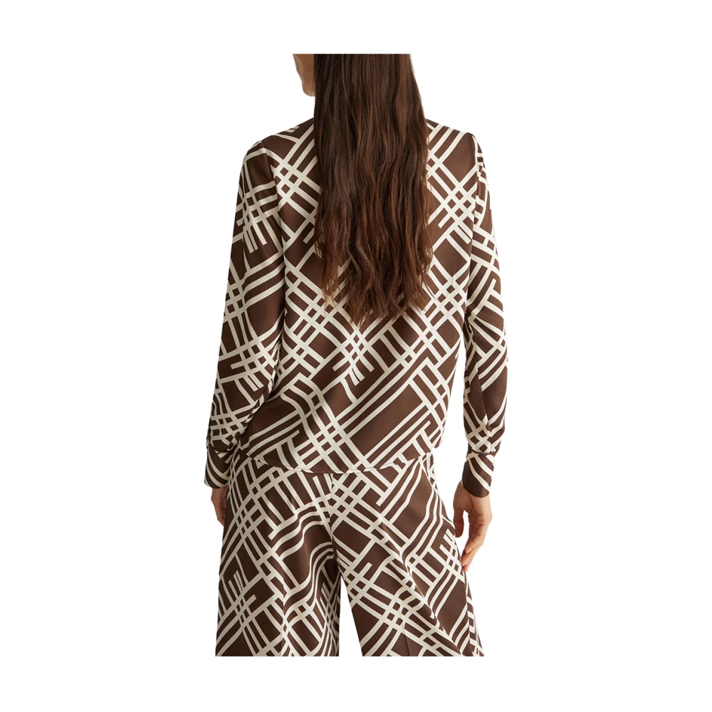Liu Jo Elegante Zwarte Blouse Brown Dames