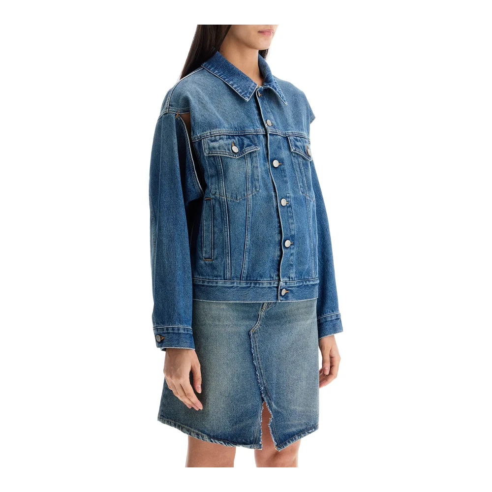 MM6 Maison Margiela Denim jas met okselopeningen Blue Dames