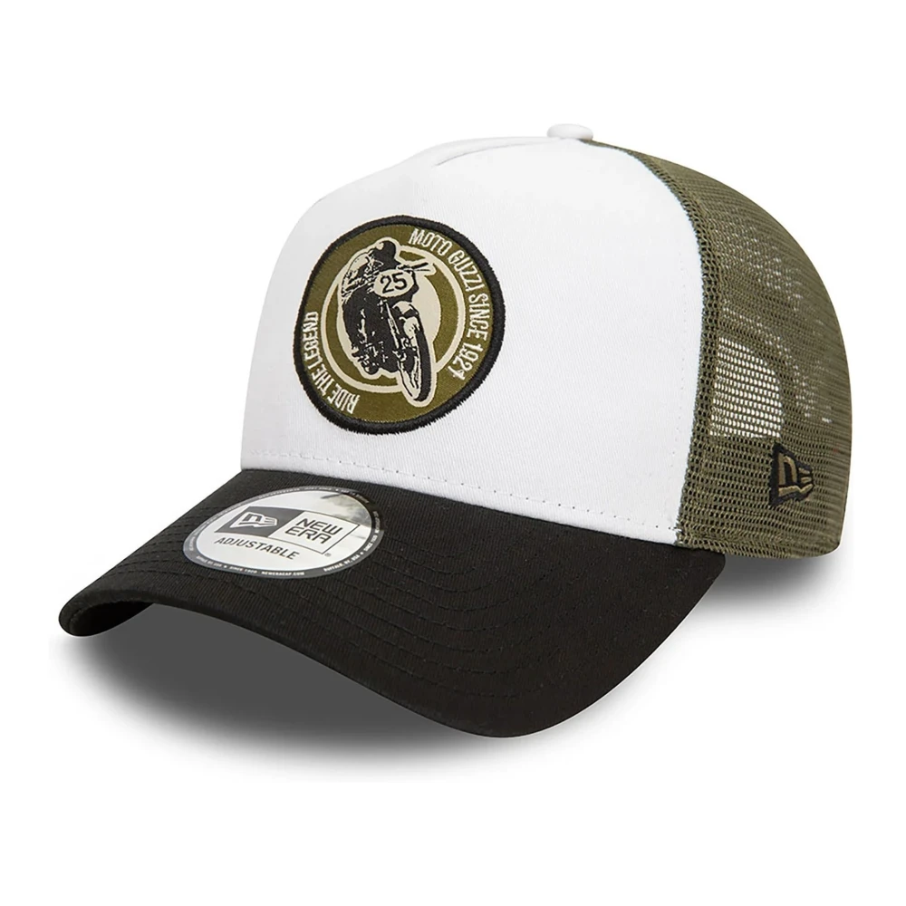 new era Wit Groen Moto Guzzi Trucker Hoed Multicolor Unisex