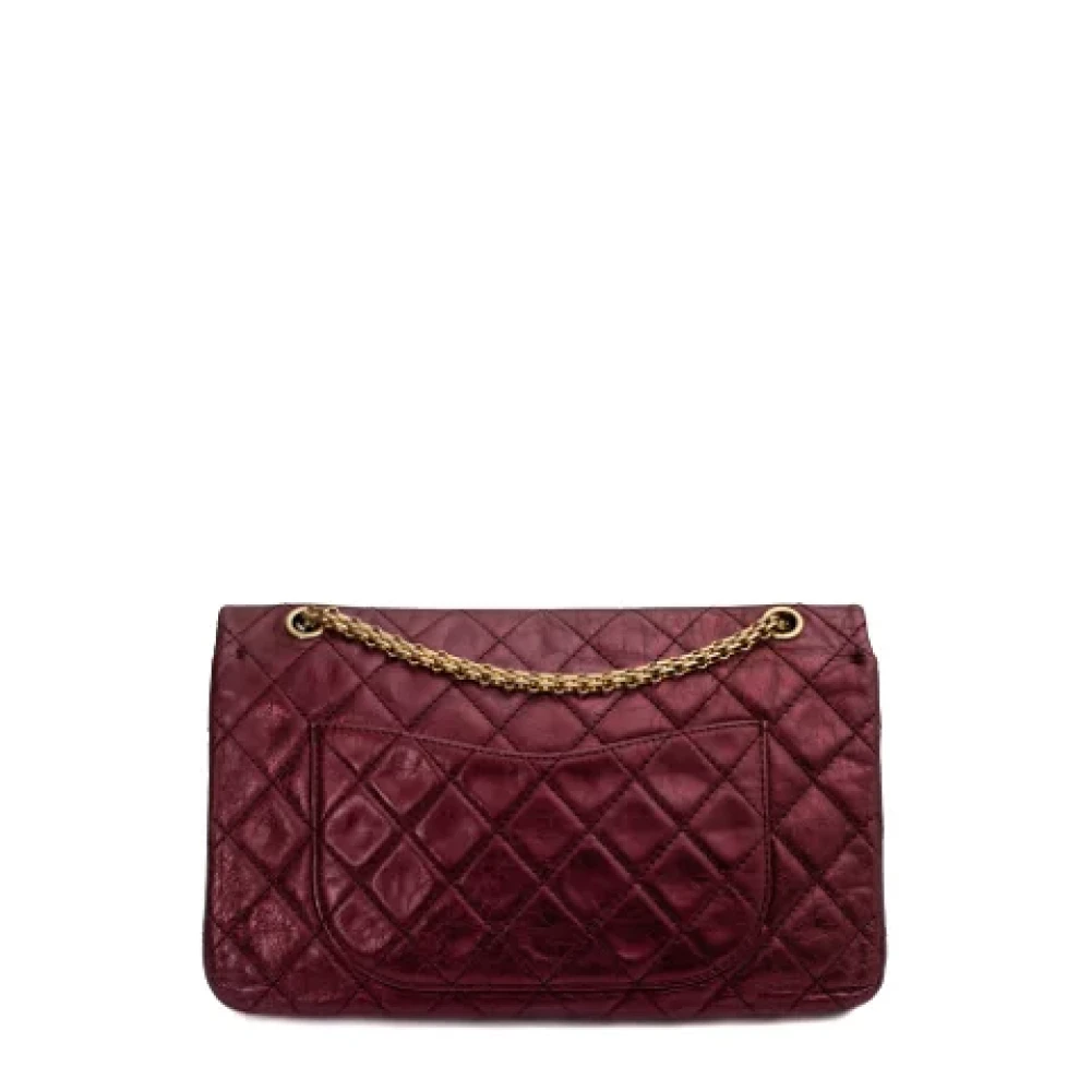 Chanel Vintage Pre-owned Leather chanel-bags Purple Dames