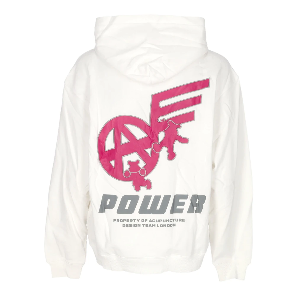 Acupuncture Vliegend Embleem Hoodie Wit White Heren