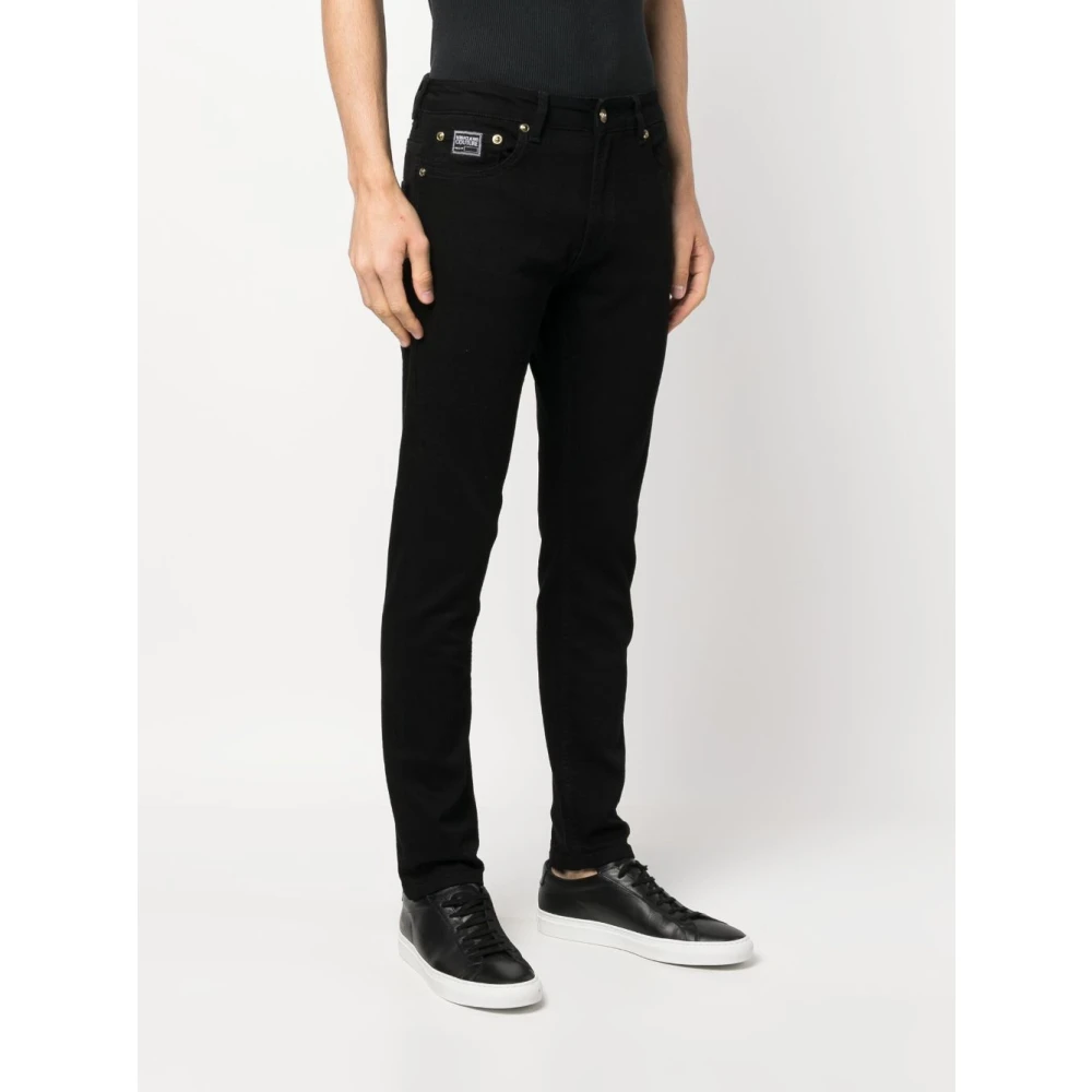 Versace Jeans Couture Zwarte Slim-Fit Jeans voor Heren Black Heren